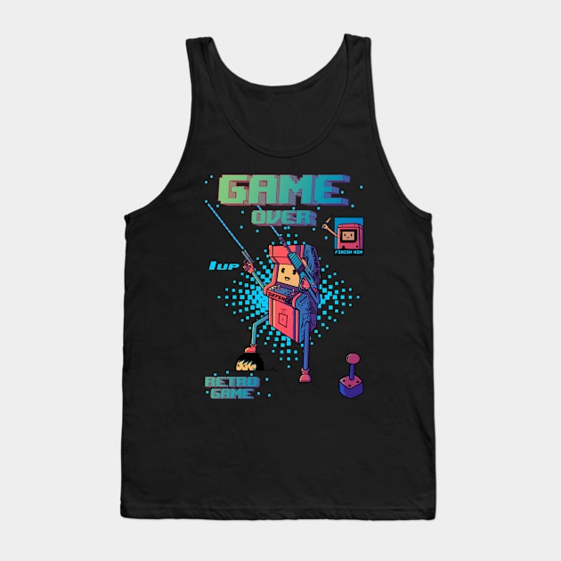 GAME OVER Tank Top by NathanRiccelle